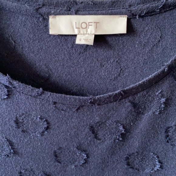 Loft Clip Dot Peplum Top - Picture 3 of 3